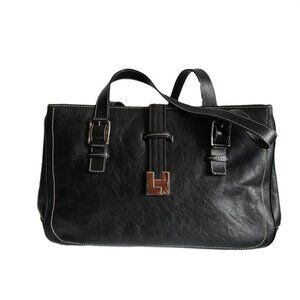 LAMBERTSON TRUEX Black Leather Handbag